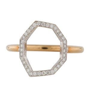 18k Diamond Octagonal Cocktail Ring